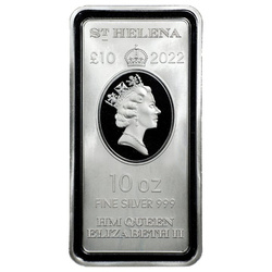 Coin Bar St. Helena Standing Britannia 10 oz Silver 2022