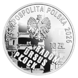 Monedă din argint a 50-a aniversare a lui Iunie ’76 colorată 10 lei argint 2026 Proof Folder/Casetă