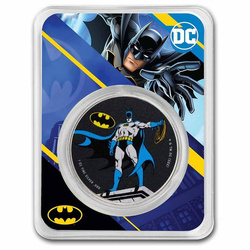 Samoa: DC Comics - Batman kolorowany 1 uncja Srebra 2023 Slab