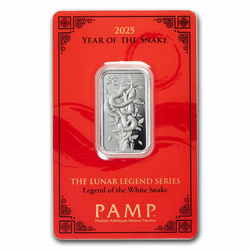 PAMP slitky Rok Hada - Legend of the White Snake 10 g stříbra 2025