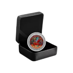 Canada: Santa’s Sleigh kolorowany 50 cents 2022 Modified Specimen Lenticular Coin