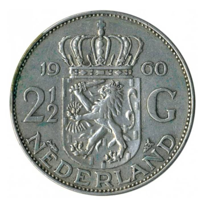 Netherlands: 2½ Gulden Silver Coin – Various Years