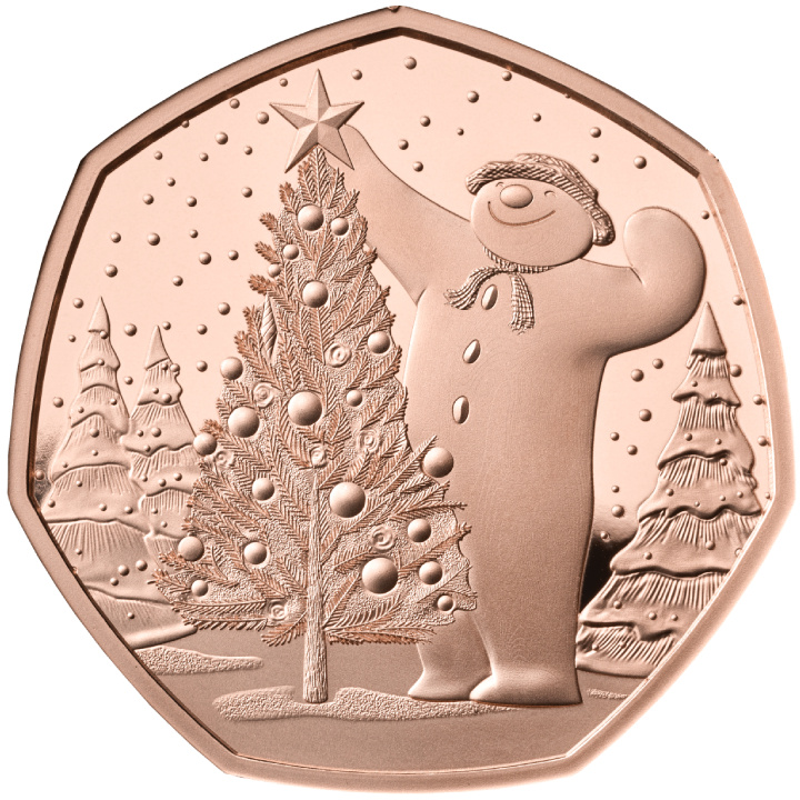 The Snowman 50p Złoto 2024 Proof
