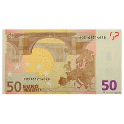 Billet 50 euros (50 EUR) UNC (série I)