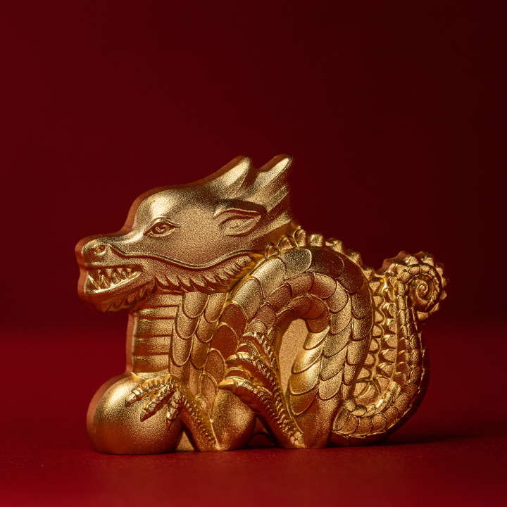 Mongolia: Great Dragon pozłacany 1 uncja Srebra 2024 Silk Ultra High Relief