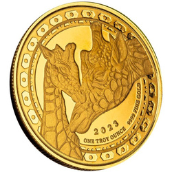 Guinea Equatoriale: Giraffa 1 oncia d'oro 2023 Proof