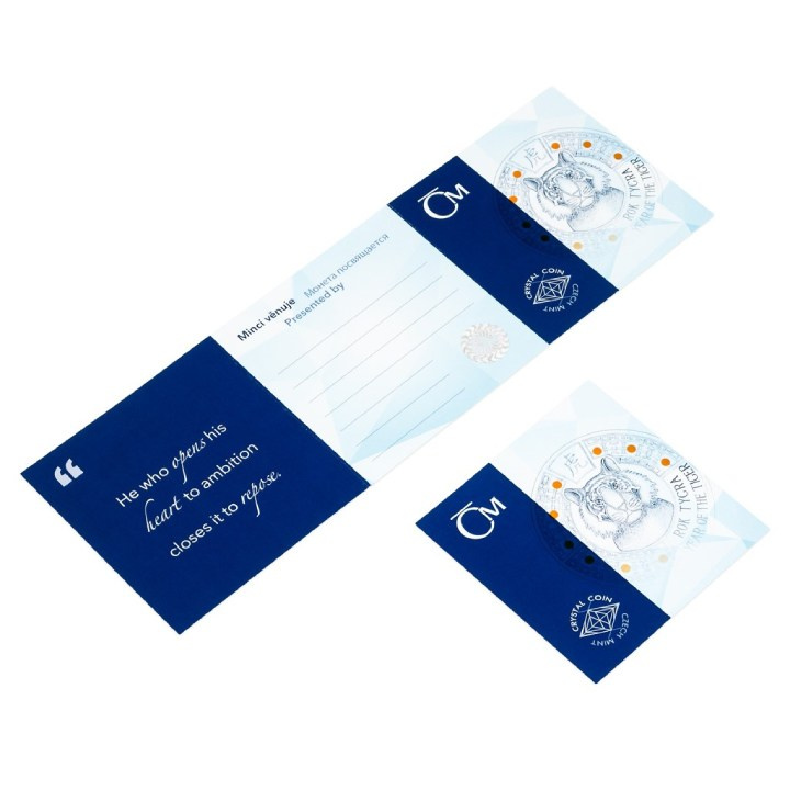 Samoa: Crystal Coin - The Year of Tiger $2 Srebro 2022 Proof