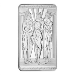 The Great Engravers bar - Three Graces 10 ounces Silver 2022