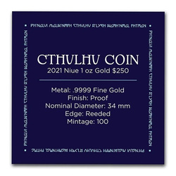 The Great Old One: Cthulhu 1 oncia d'oro 2021