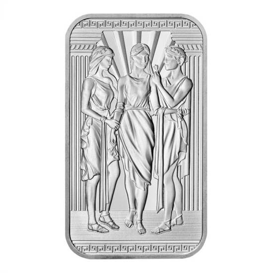 Lingotto The Great Engravers - Three Graces 1 oncia d'argento 2022