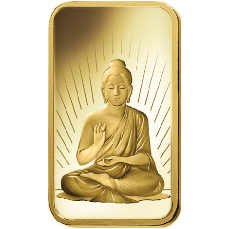 5 gramů Zlatá slitka Pamp Suisse Buddhismus