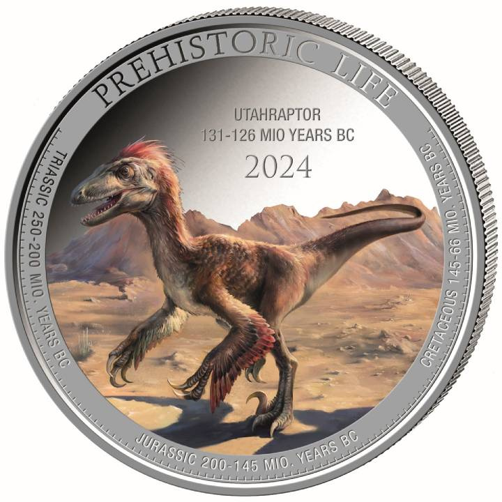 Congo: Prehistoric Life II - Utahraptor kolorowany 1 uncja Srebra 2024