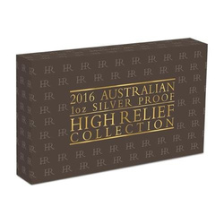 3-Coin Set 1 oz Silver High Relief Proof 2016 Australia