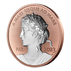 Canada : Dollar de la paix plaqué or 1 once d'argent 2023 Proof Pièce plaquée à très haut relief