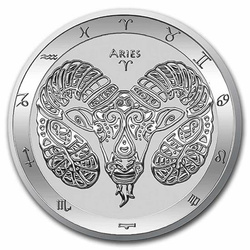Tokelau: Zodiac Series - Baran 1 uncja Srebra 2022 Slab 