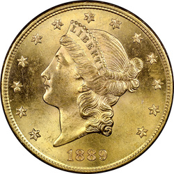 Liberty Head $20 Złoto 1889