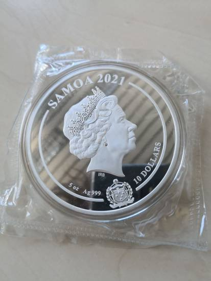 Samoa: Aztec Calendar 5 oz Silber 2021 Prooflike