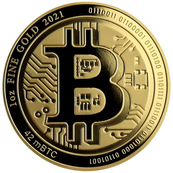 Niue: Bitcoin (Queen Elizabeth II) 1 uncja Złota 2021