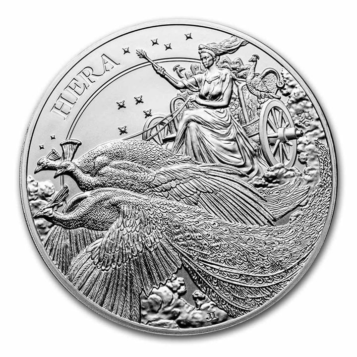 St Helena: Goddess - Hera and the Peacock 5 oz Silber 2022