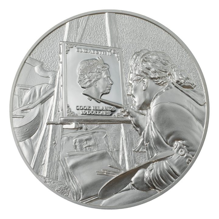 Islas Cook: Masters of Art - Claude Monet coloured 2 oz Silver 2023 Proof Ultra High Relief