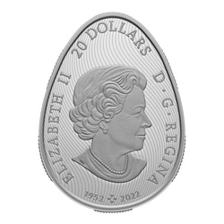 Canadá: Huevo de Pascua de colores Plata 2023 Proof