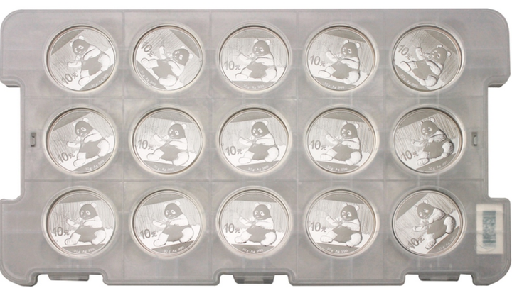 Panda cinese 30 grammi d'argento 2017