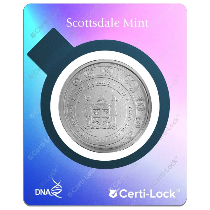 Fidži: 2024 Prooflike: jednorožec "Azurea"" v barvě 1 unce stříbra