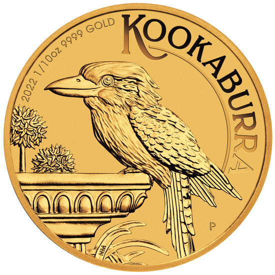 Kookaburra 1/10 unce zlata 2022