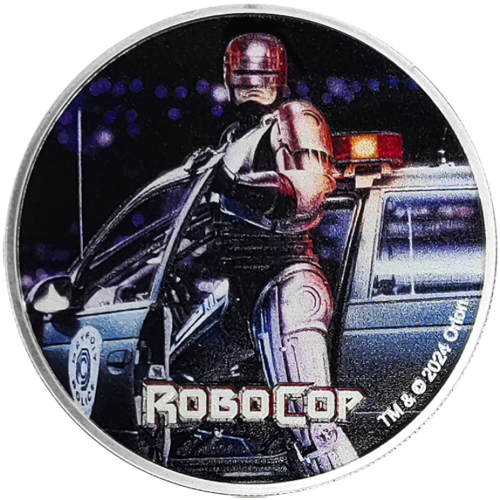Fiji: Robocop coloured 1 oz Silver 2024 Coin