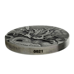 Niue: Biblico - La Vergine Incoronata 2 once d'argento 2019 Proof Antiqued Coin