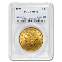1895 20 Liberty Gold Double Eagle MS-61 PCGS
