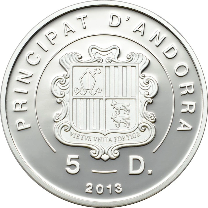Monedă din argint Exotic Butterflies - Swallowtail colorată 5 dinari argint 2013 3D Proof