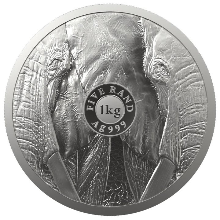 Big Five II: Elefante 1000 gramos Plata 2021 Proof