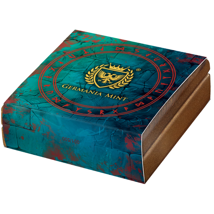Pièce en argent Ragnarök : Thor et Jörmungandr Black Light 2 onces d’argent 2026 Ultra High Relief