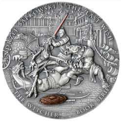 Niue: The Witcher: La Última Petición coloreada 200 g Plata 2025 High Relief Antiqued Coin