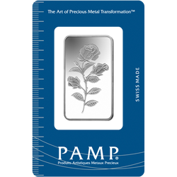 1/2 once Lingot d'argent Pamp Suisse Rose