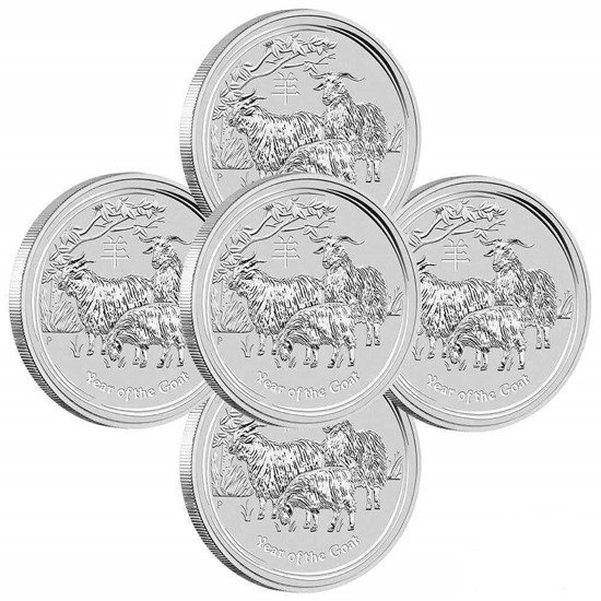 Lunar II: Year of the Goat 2 oz Silver 2015