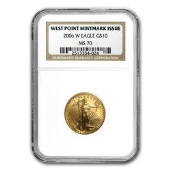 Aigle américain 1/4 once d'or 2006 MS 70 NGC