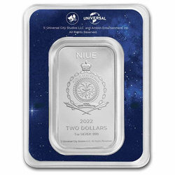 Niue: E.T. coloured - 40th Anniversary 1 oz Silver 2022 Movie Poster Coin Slab