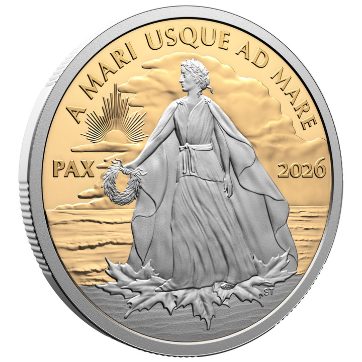 Canadian Peace Dollar 1 oz aur 2026 Platinum Proof