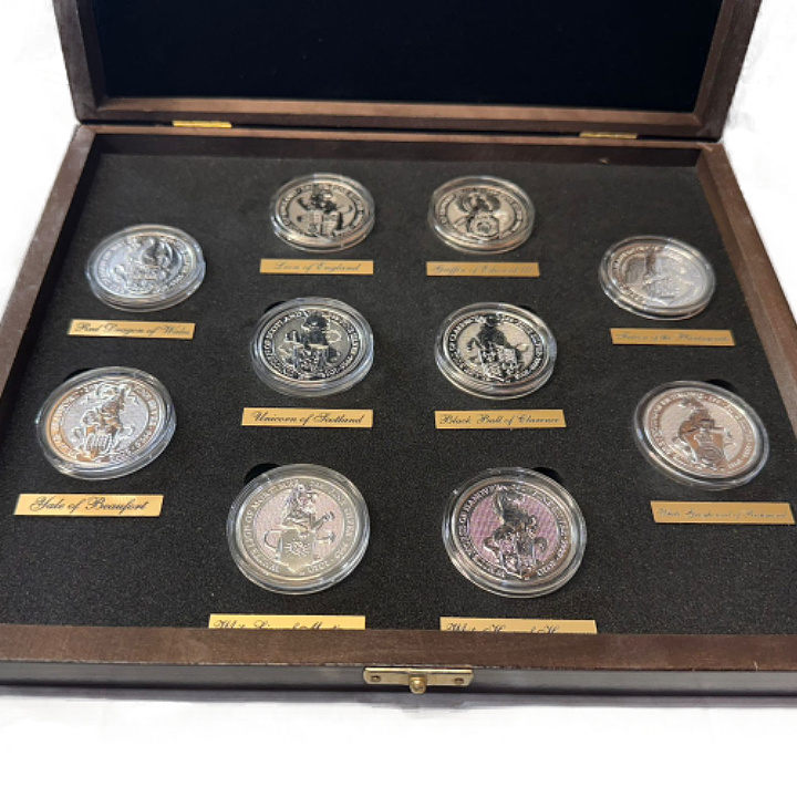 The Queen’s Beasts: Set of 10 coins 2 oz Silver 2016-2020