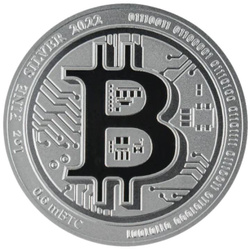 Niue: Bitcoin (Queen Elizabeth II) 1 oz Silber 2022