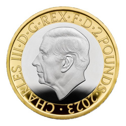 5 érme szett Nagy-Britannia ezüst 2023 Proof Piedfort emlékérme