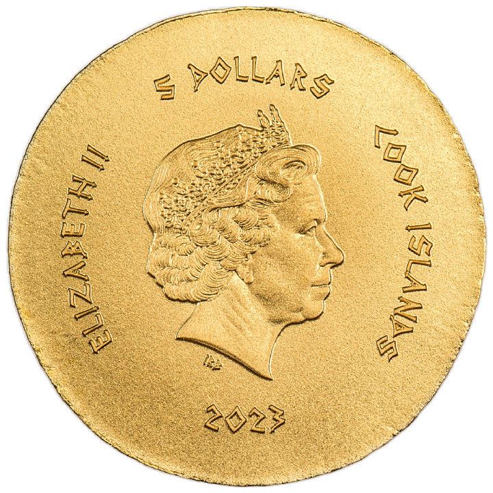 Cook Islands: Ancient Greece - Honey Bee "Ephesos" 0,5 grama Złota 2023 Silk Coin