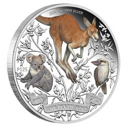 Ensemble de 4 pièces Perth Mint 125e anniversaire 4 x 1 once d'argent 2024