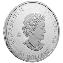 Canada: The Monarch and the Bloom coloured $50 Silber 2023 Gilded Proof Coin