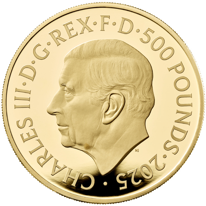 A Tudor-dinasztia királyi állatai: Richmondi agár 5 uncia arany 2025 Proof