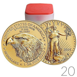 American Eagle 1 oz Gold 2021 art 2 Paket 20 Stück