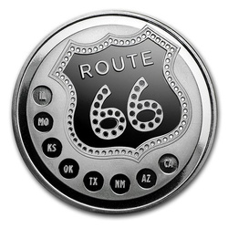 Route 66 1 oz Silber Round