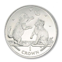 Isle of Man Série kočky: Tonkijská kočka 1 unce stříbra 2004 Proof